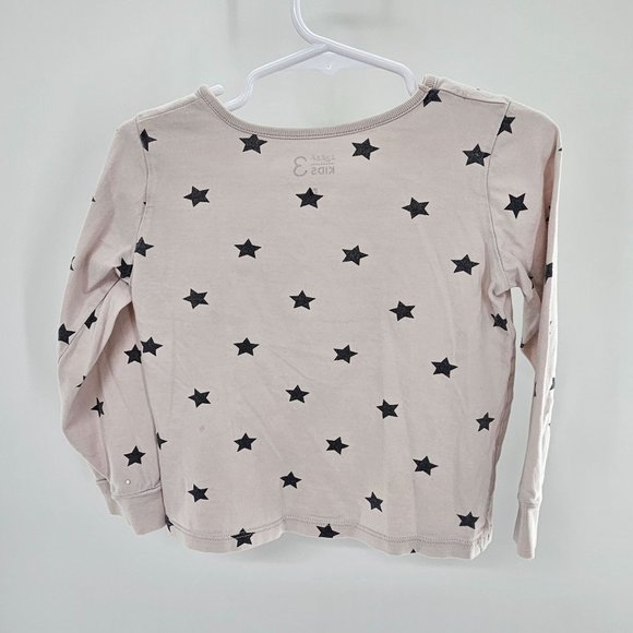 Zzzzz Kids Pajama Set with Stars Size 3T - Picture 3 of 6